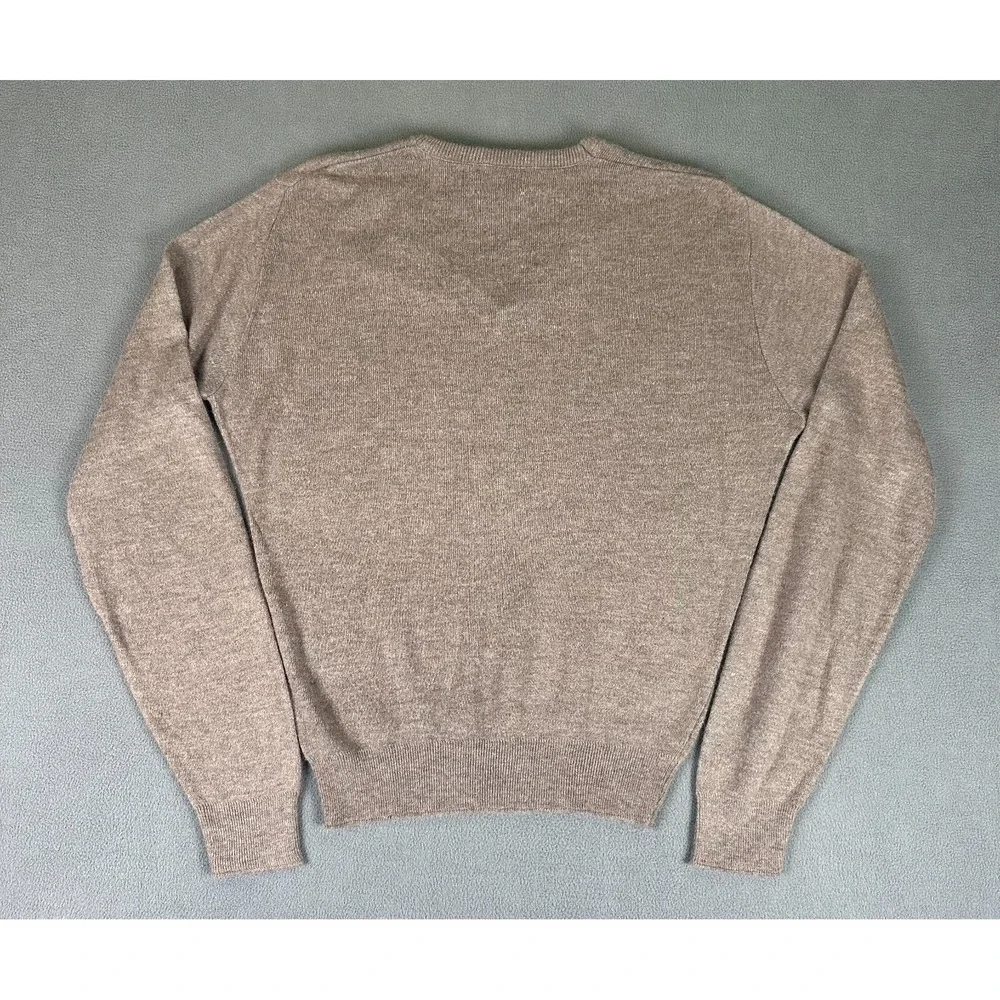 Jantzen Sweater Mens Large‎ Taupe Brown Vintage 80s Knit Eclectic Grandpa USA
